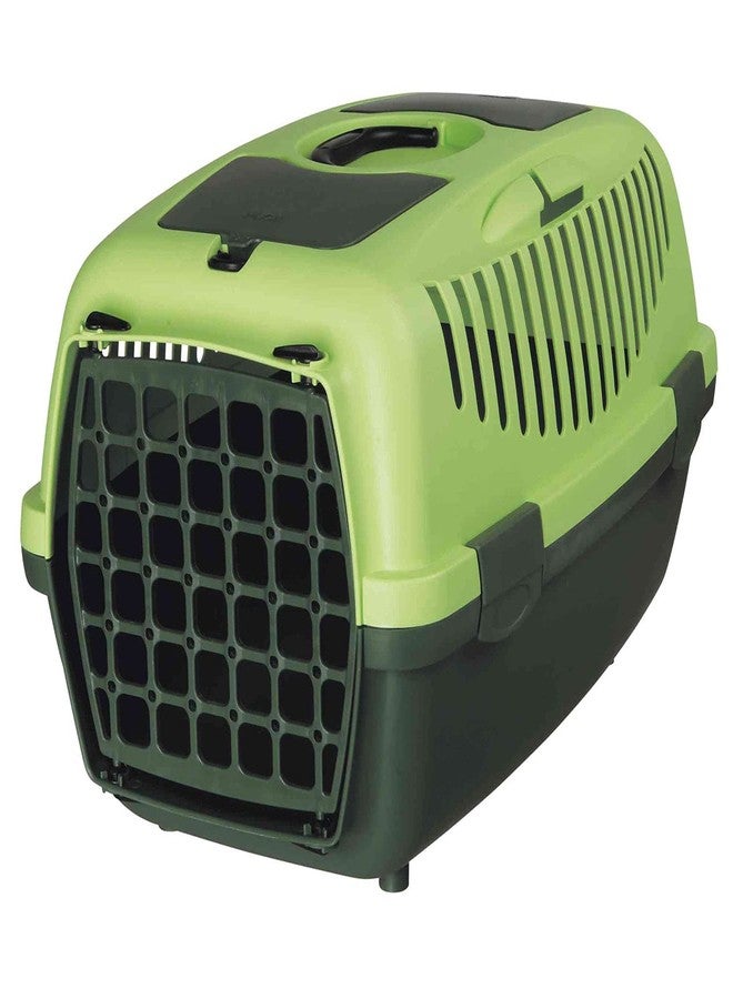 Trixie: - Capri 2 Pet Carrier | Made with Biodegradable Plastic, Perfect for Cats, Dogs, Rabbits and Other Small Animals | Can Hold Upto 8 Kg - 22 x 15 x 13 inch, Apple Green - Image 1